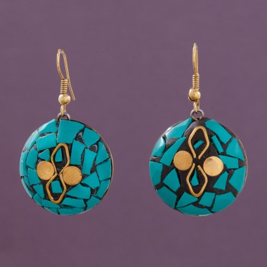 Серьги бирюза (ср-брз-119)