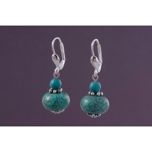 Серьги бирюза (ср-брз-106)