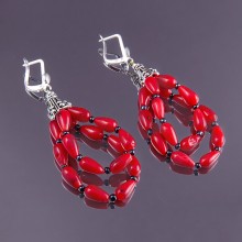Серьги коралл (ср-крл-127)