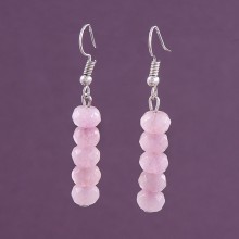 Серьги розовый кварц (ср-рзк-076)