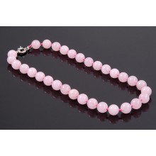 Бусы розовый кварц (бс-рзк-093) L-, D-