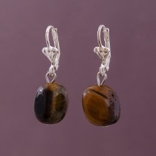 Серьги тигровый глаз (ср-тгр-042), L-3, D-12
