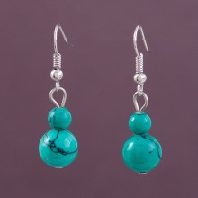 Серьги бирюза (ср-брз-077)