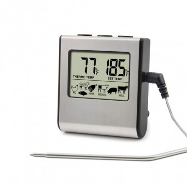 Термометр для мяса Thermopro TP16 с таймером и магнитом Серый (mdr_1031)